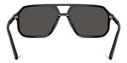 Shop Dolce & Gabbana Logo Signature Unisex Pilot Sunglasses in Black online.