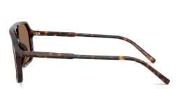 Shop Dolce & Gabbana Logo Signature Unisex Pilot Sunglasses in Havana online.