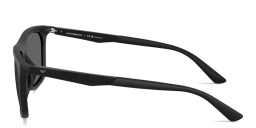 Shop Emporio Armani Eagle Logo Pillow Sunglasses in Matte Black online.