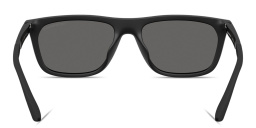 Shop Emporio Armani Eagle Logo Pillow Sunglasses in Matte Black online.