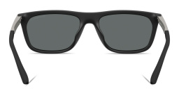 Shop Emporio Armani Eagle Logo Pillow Sunglasses in Black online.