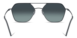 Shop GIORGIO ARMANI Engraved Logo Square Sunglasses in Matte Blue online.