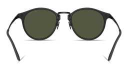 Shop GIORGIO ARMANI Engraved Logo Panthos Sunglasses in Matte Black online.