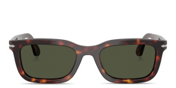 Shop PERSOL Arrow Unisex Rectangle Sunglasses in Havana online.