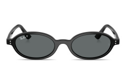 Shop Ray-Ban Khal Unisex Oval Sunglasses in Black online.