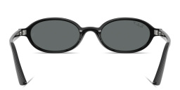 Shop Ray-Ban Khal Unisex Oval Sunglasses in Black online.