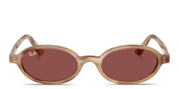 Shop Ray-Ban Khal Unisex Oval Sunglasses in Cream Havana online.