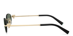 Shop TIFFANY Tiffany T Unisex Rimless Oval Sunglasses in Pale Gold online.