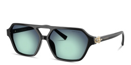 Shop TIFFANY Tiffany HardWear Square Sunglasses in Black online.