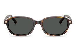 Shop VERSACE Medusa Pillow Sunglasses in Havana online.