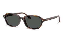 Shop VERSACE Medusa Pillow Sunglasses in Havana online.