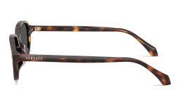 Shop VERSACE Medusa Pillow Sunglasses in Havana online.