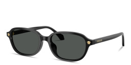 Shop VERSACE Medusa Pillow Sunglasses in Black online.