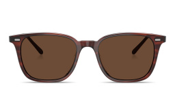 Shop OLIVER PEOPLES Laedin Unisex Square Sunglasses in Morado Tortoise online.