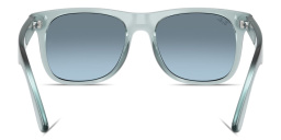 تسوق نظارات شمسية جاستن بإطار مربّع للأطفال راي بان جونيور بلون أزرق شفاف أونلاين.