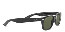 Shop Ray-Ban New Wayfarer Unisex Square Sunglasses in Polished Black online.