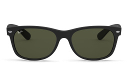 Shop Ray-Ban New Wayfarer Unisex Square Sunglasses in Matte Black online.