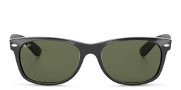 Shop Ray-Ban New Wayfarer Unisex Square Sunglasses in Black online.