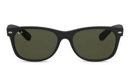 Shop Ray-Ban New Wayfarer Unisex Square Sunglasses in Matte Black online.