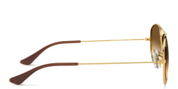 Shop Ray-Ban Cockpit Aviator Sunglasses in Gold online.