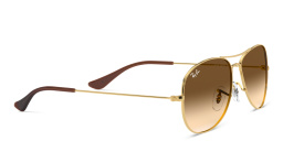 Shop Ray-Ban Cockpit Aviator Sunglasses in Gold online.