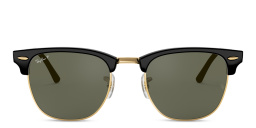 Ray-Ban Clubmaster Square Sunglasses in Black On Gold – Product Photo 1