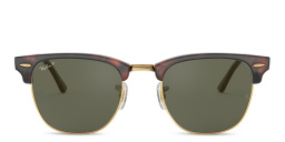 Ray-Ban Clubmaster Square Sunglasses in Tortoise On Gold – Product Photo 1