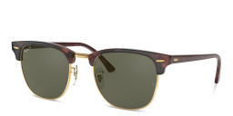 Shop Ray-Ban Clubmaster Unisex Square Sunglasses in Tortoise On Gold online.