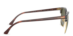 Shop Ray-Ban Clubmaster Unisex Square Sunglasses in Tortoise On Gold online.