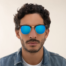 Ray-Ban Clubmaster Square Sunglasses in Havana – Product Photo 5