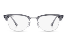 Ray-Ban Clubmaster Optics Square Eyeglasses in Transparent Grey – Product Photo 1