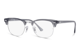 Ray-Ban Half Rim Square Eyeglasses in Transparent Grey – Product Photo 2