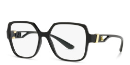 Dolce & Gabbana Wide Square Eyeglasses in Black – Product Photo 2