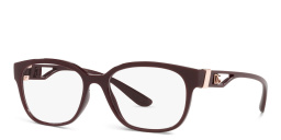 Dolce & Gabbana Square Eyeglasses in Transparent Bordeaux – Product Photo 2