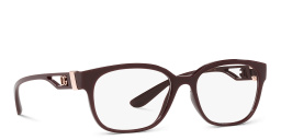 Dolce & Gabbana Square Eyeglasses in Transparent Bordeaux – Product Photo 4