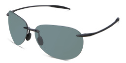 Maui Jim Sugar Beach Unisex Rimless Aviator Sunglasses in Black – Product Photo 2