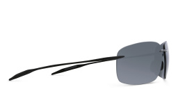 Maui Jim Break Wall Unisex Rimless Rectangle Sunglasses in Black – Product Photo 3