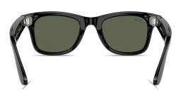 Shop Ray-Ban Meta Wayfarer Unisex Square Sunglasses in Shiny Black online.