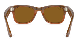 Shop Ray-Ban Meta Wayfarer Unisex Square Sunglasses in Shiny Caramel online.