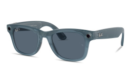 Shop Ray-Ban Meta Wayfarer Unisex Square Sunglasses in Matte Jeans online.