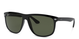 Shop Ray-Ban Boyfriend Square Sunglasses in Black online.