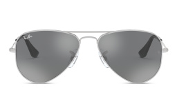 Ray-Ban Junior Kids Pilot Sunglasses in Silver – Product Photo 1