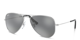 Ray-Ban Junior Kids Pilot Sunglasses in Silver – Product Photo 2