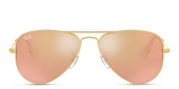 Ray-Ban Junior Kids Pilot Sunglasses in Gold – Product Photo 1
