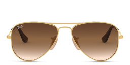 Ray-Ban Junior Kids Pilot Sunglasses in Gold – Product Photo 1