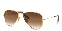 Ray-Ban Junior Kids Aviator Sunglasses in Metal in Gold – Product Photo 2