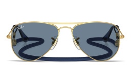 Ray-Ban Junior Kids Pilot Sunglasses in Gold – Product Photo 1