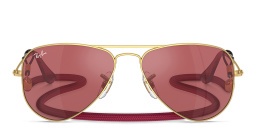 Ray-Ban Junior Kids Pilot Sunglasses in Gold – Product Photo 1