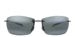 Maui Jim Lighthouse Wide Rimless Rectangle Sunglasses in Black – Product Photo 1