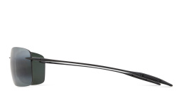 Shop Maui Jim Lighthouse Wide Rimless Rectangle Sunglasses in Black online.